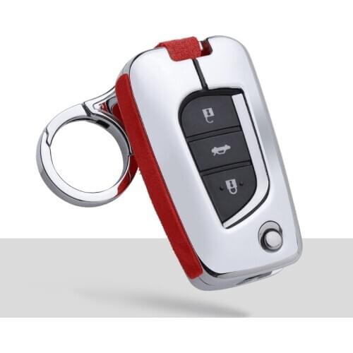 Color Suede Leather Zinc alloy Car Key Case For Toyota CROWN Camry Auris Corolla Avensis Verso Yaris Aygo Scion TC IM 2015 2016