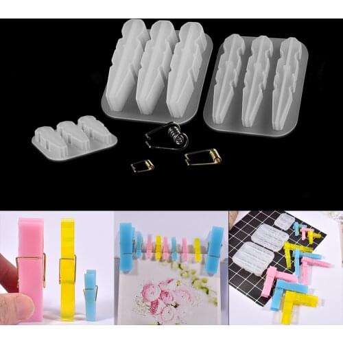 Clips Silicone Mold Silicone Photo Clip Epoxy Resin Moulds Clothespin Crafts Decoration for DIY Jewelry Making Accessories