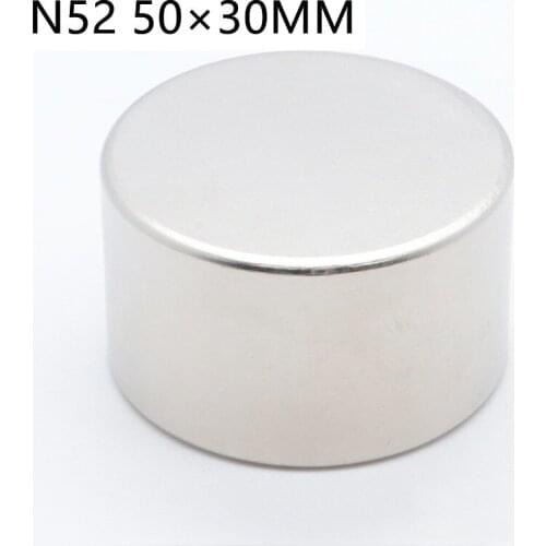 1PCS N52 Magnet 50x30 mm Strong Permanent Magnet Round Neodymium Super Magnetic Rare Earth Neodymium Iron Boron Gallium Metal
