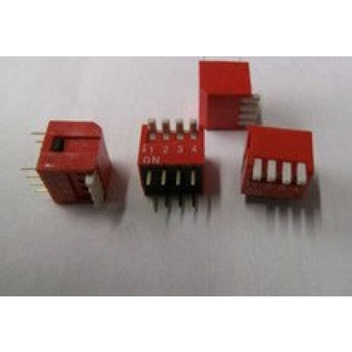 20PCS 4 bit 8Pin DIP Side dial Toggle Switches Pitch 2.54mm Dial Code Switch