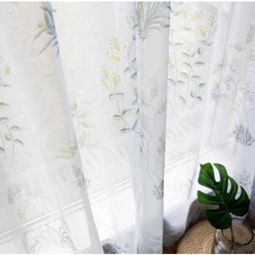 2021 American Bucolic Curtains For Living Room шторы фатин Para Salon Cortinas Rideau Minimalist Country Retro Daffodils Curtain