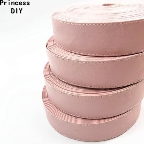 5 M/Lot Jewelry Making Findings L.Pink 10mm 30mm PU Ribbon Cord String Rope Faux Leather Bias DIY Chocker Necklace Craft Riband