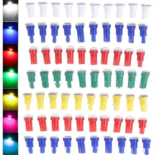 50Pcs LED T5 5050 Instrument Light bulbs 24V DC LED Car Auto Dashboards Gauge Lamp