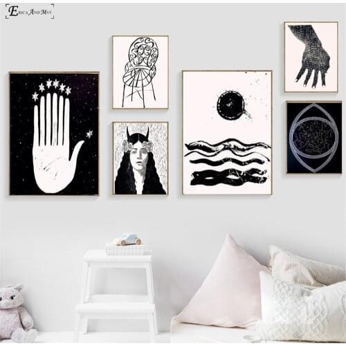 Surreal Black and White Abstract On Sale Poster Wall Painting Living Room Abstract Canvas Art Pictures For Home Decor No Frame