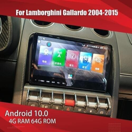 AuCAR Android 10.0 car multimedia For Lamborghini Gallardo 2004-2015 2 DIN Car radio HD IPS Screen stereo