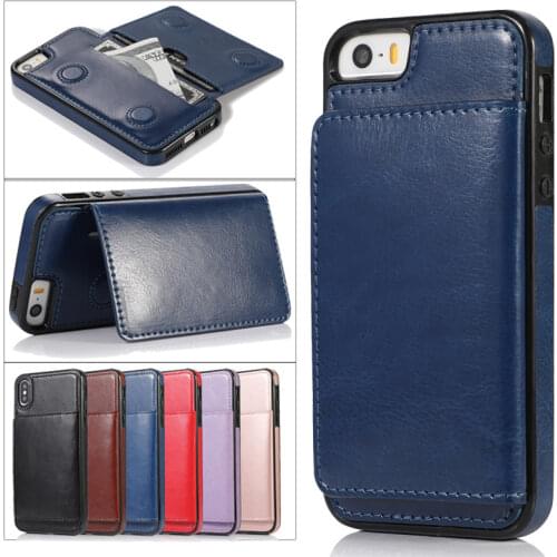 Flip Leather Phone Case for iPhone 5 5S SE 6 6S 7 8 Plus Wallet Card Shockproof Cover for iPhone 12 11 Pro XS Max XR X 10 Coque