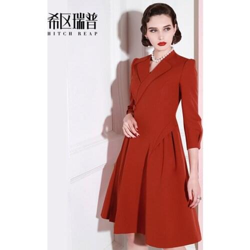 Designer Original WomenS Dress High-End Temperament 2021 Spring And Autumn Style Celebrity Slim Dress Girl