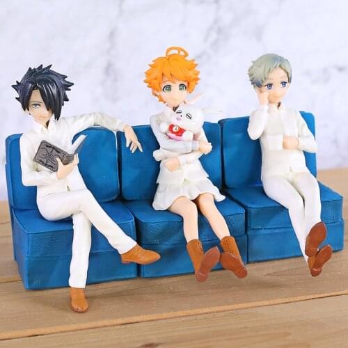 Anime The Promised Neverland Emma Norman Ray PVC Action Figure Toy The Promised Neverland Figural Collectible Model Doll