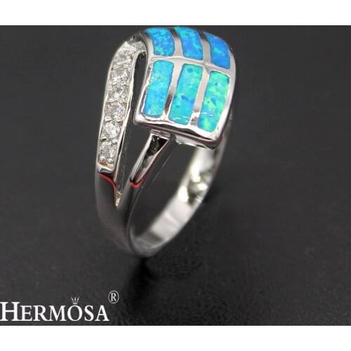 Hermosa Modern Beauty Mystic Fire Australia Opal Ring Size 7 8 Fashion Women Rings R1022