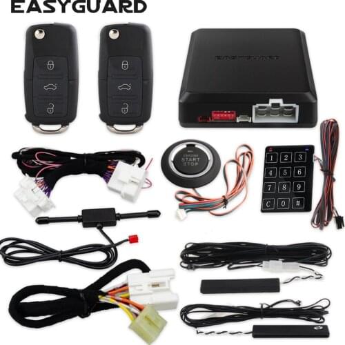 EASYGUARD engine start button plug and play fit for VW CAN BUS compatible remote car starter pke passive keyless entry 433.92Mhz