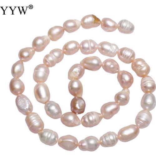 Cultured Baroque Freshwater Pearl Beads Nuggets Natural Pink 6-7mm Approx 0.8mm Sold Per Approx 15 Inch Strand