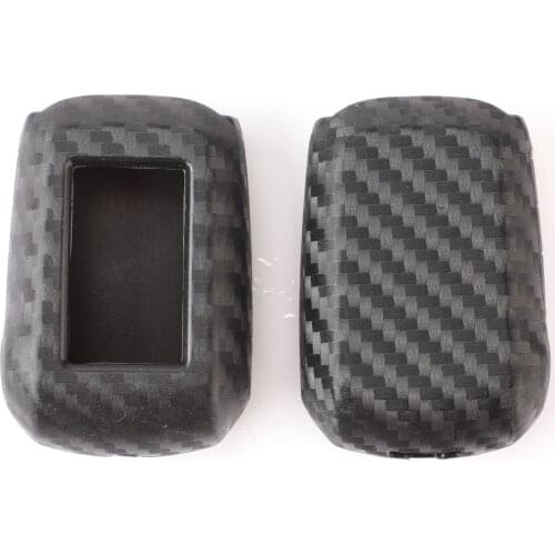 Kutery 10PCS Carbon Silicone Remote Key Protect Case For Russian Starline A92 A94 V62 A62 Tamarack 2 Way Car Alarm LCD Holde