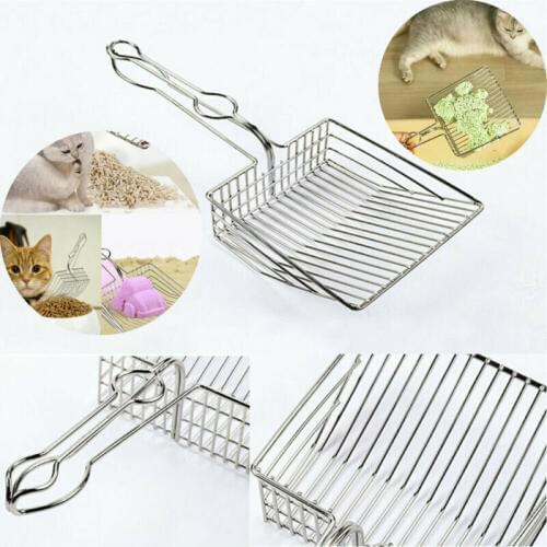 Cat Litter Scoop Stainless Steel Metal Pooper Scoopers Pets Litter Sand Shovel Pet Shit Artifact Dogs Shovel Pet Cleanning Tool