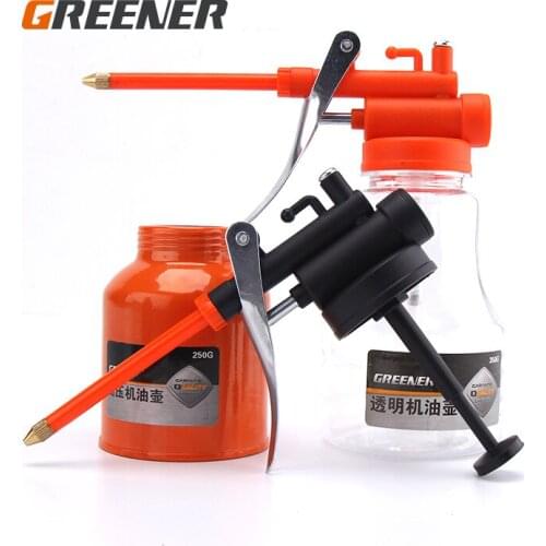 Oiler for Greasing Transparent Oil Can Lubrication High Pressure Pump Oiler Lubricating Oil Plastic Machine 250ml Grease Gun