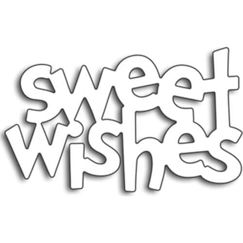 Big Sweet Wishes Word Metal Cutting Dies For DIY Scrapbooking Embossing Paper Card Making Decorative Crafts Supplies New 2018