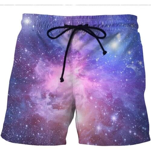 LOVE SPARK Big Size Galaxy Blue Mens Shorts 2017 Two Pockets Decorated Jogging Bodybuilding Punk Boys Summer Tracksuits