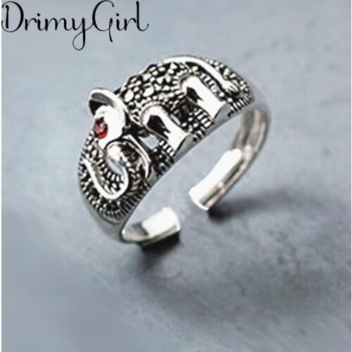 New Hot Sale Exaggerated Adjustable Size Elephant Rings For Women Men Girl Party Gifts Minimalist Jewelry 2021