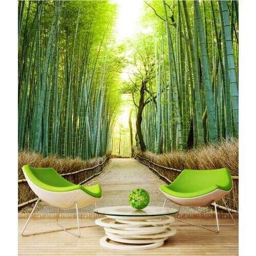 Custom Photo Wallpaper 3D European Bamboo Landscape Retro Sofa Backdrop 3D Wallpaper 3D Mural Wallpaper