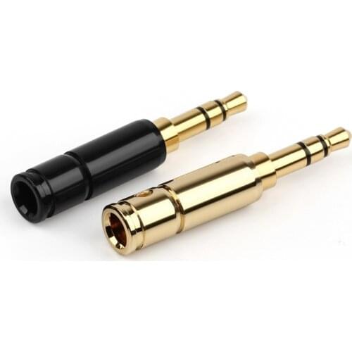 2pcs 3.5mm Male Earphone Plugs Audio Jack 3 Pole Stereo DIY Headphone Repair Solder Wire Connector Length 39mm Gold Plated