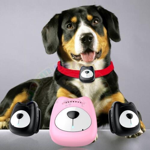 Pet Dog Cat GPS Tracker Waterproof Tracking Collar For Dog Real Time Free APP Mini Track Alarm Device Anti-fall Pink Black