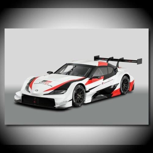 Modern Art Print Poster Toyotas Tuning 2019 GR Supra Super GT White car Wall Picture Canvas Painting Living Room Decor