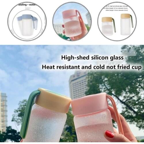 Heat-resisting Frosted Frosted Heat-resisting Cylinder-shaped Glass Water Bottle for Outdoor