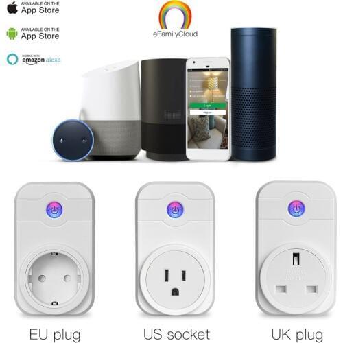 Wifi Smart Plug Socket Phone Remote Control Timer Working with Google Home Alexa Automation