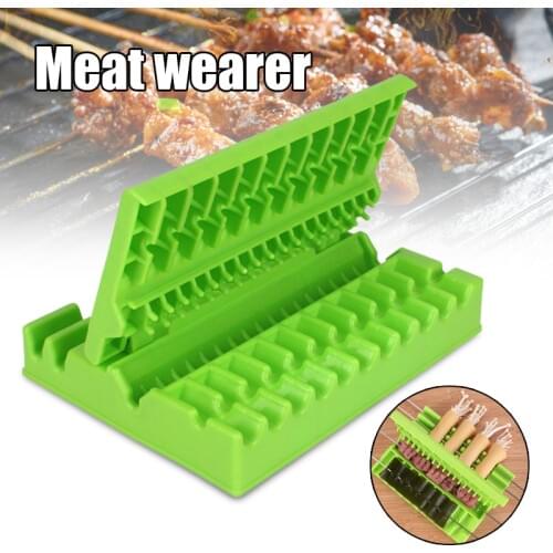 Skewers Kebab Maker Barbecue Stringer Manual Vegetables Food Kitchen Gadget WXV Sale