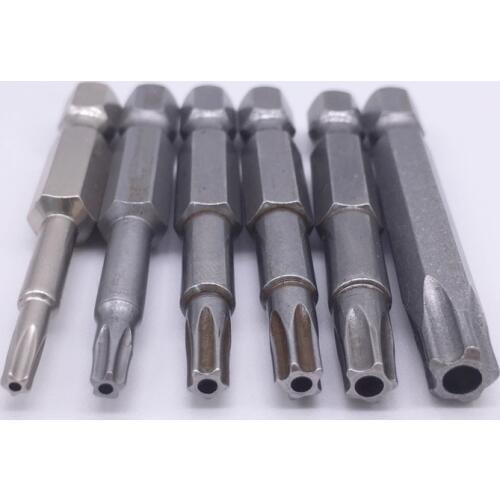 Wkooa Security Screw Bits 5 Star with Hole T10 T15 T20 T25 T27 T40