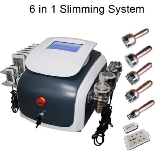 2020 Multifunctional 6 In 1 Slimming Equipment Multipolar RF 40K Cavitation Vacuum Lipolaser Body Shaping Machine for Home Use