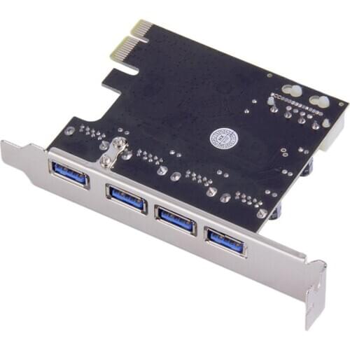 4Port PCI-E to USB 3.0 HUB PCI Express Expansion Card Adapter 5 Gbps Speed Top