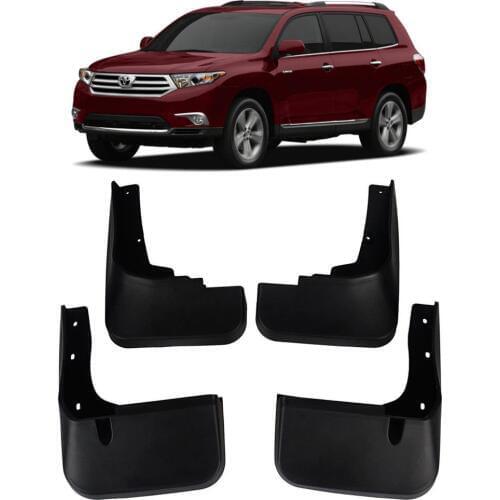 4pcs Car Mudflaps For Toyota Highlander Kluger 2011 2012 2013 Front Rear Car Mud Flap Mudguards Splash Guards Fender Flares