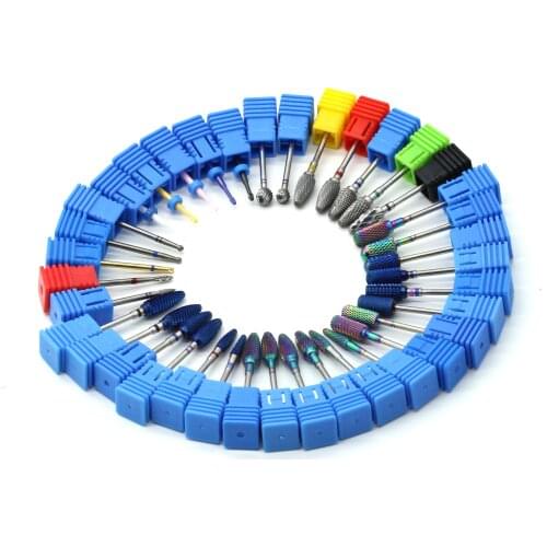 5PCS/Bag Carbide Milling Cutters Nail Art Tool for Electric Manicure Nail Drill Machine Nails Accessories Remove Gel Tools