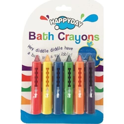 6color/box Crayons Easy To Erase Washed Color Bathroom Crayons Graffiti Pen Creative Color For Kids Painting