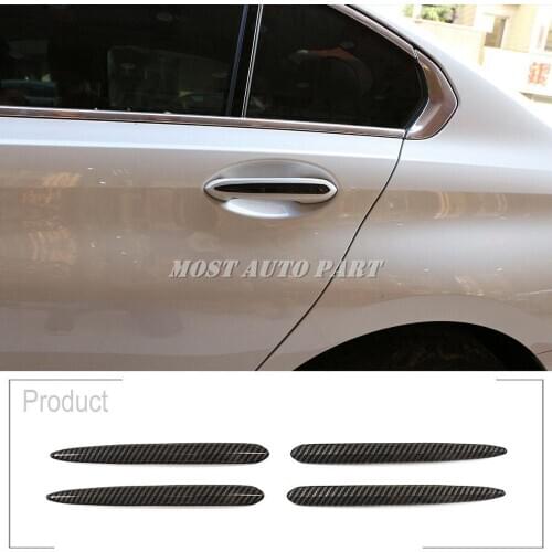 ABS Carbon Fiber Look Sedan Door Handle Cover Trim For BMW 5 Series G30 G31 Sedan 2017-2019 4pcs Car Decoration Car Accessories
