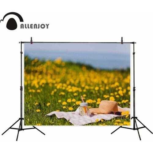 Allenjoy photographic background Grass Green Life Holiday Chrysanthemum Nature new backdrop photocall photo printed customize