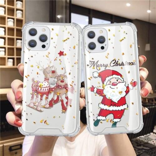 Bling Gift Christmas Cases For Samsung Galaxy A12 A50 A51 A70 A71 A72 A02S A10 A11 A20E A30 A31 A32 A40 A52 A41EU Hard PC Fundas