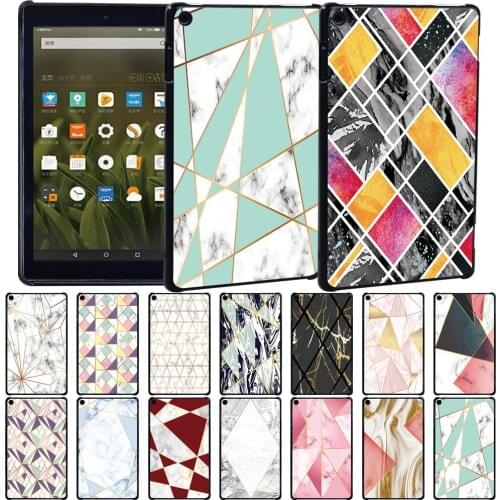 Tablet Case for Amazon HD 10(5th/7th/9th Gen)/Fire 7(5th/7th/9th Gen)/HD 8(6th/7th/8th Gen)- Shockproof Shape Back Case+ Stylus