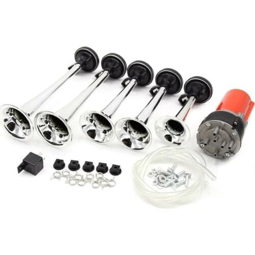 125Db 12V 5 Red Dixie Car Trumpet Air Horns DIXIE Musical Air Horn Dukes of Hazzard General Lee for Car Truck Boat