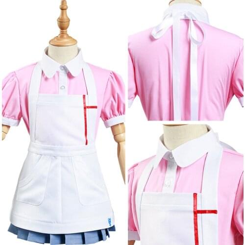 Danganronpa 2:Goodbye Despair Mikan Tsumiki Cosplay Costume Kids Children Shirt Skirt Outfits Halloween Carnival Suit
