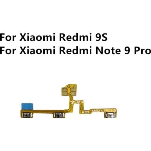 For Xiaomi Redmi Note 9s Power Volume Flex Cable Side Key Button On Off Switch Flex Cable for Redmi Note 9 Pro Repair Spare Part