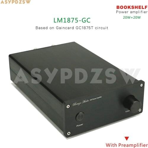 Classic LM1875-GC Stereo Combined bookshelf power amplifier Based on Gaincard GC LM1875T circuit 20W+20W