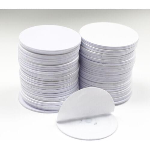 100/50pcs NFC 215 Tag Stickers Adhesive Coin cards 13.56MHz RFID Ultralight Tags Labels 25mm diameter for TagMo Forum