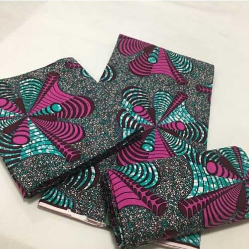 Veritable Nigerian African Wax Print Fabrics 100% cotton african Fabric Ankara Style wax Fabrics 6 yards for wedding dress 2021