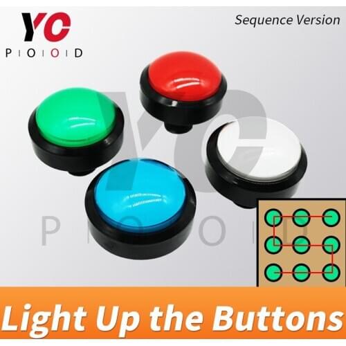 Several Colorful buttons Prop Escape room light up buttons in correct sequence to unlock real life game supplier YOPOOD