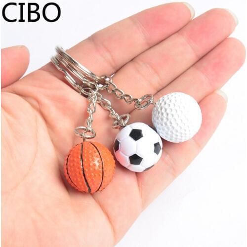 2019 New Golf Key Chain Soccer Basketball Tennis Keychain Baseball Football Keyring Llaveros Hombre Sports Souvenir Gift