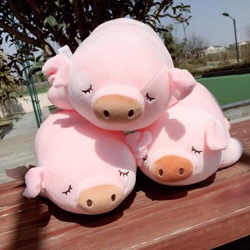 45cm New Creative Pink Piggy Plush Soft Doll Toys Cute Lucky Pig Pillow Baby Gift For Kids Girl Lovers Of Christmas Gift