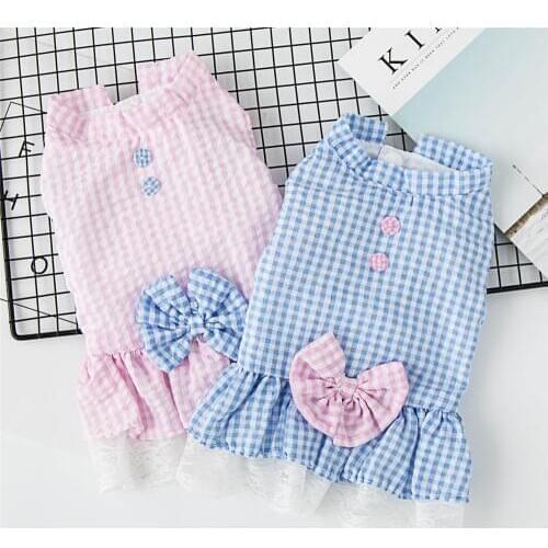 PipiFren Small Dogs Clothes Dresses For Pets Dress Summer Cat Chihuahua Puppy Wedding Dress Girl Dog Clothes robe chien