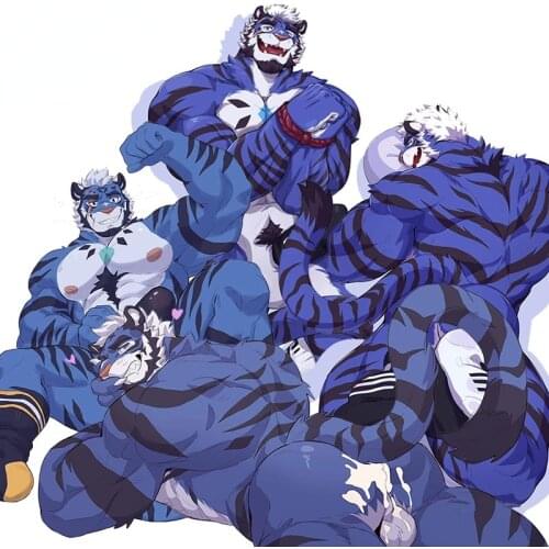 Strong Orc Cartoon Tiger Gay Anime Waterproof Anti-UV Car Sticker Decal Decor Motorcycle Off-road Trunk Guitar Laptop PVC Vinyl