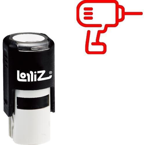 LolliZ Drill Self-Inking Rubber Stamp - Modern Symbol Series